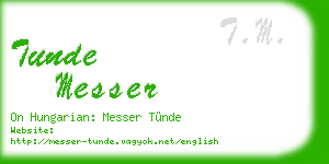 tunde messer business card